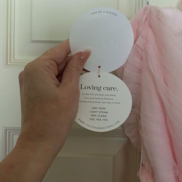 NWT WToo 560 Ice Pink Halter Bridesmaids Formal Dress Read All - Picture 9 of 10